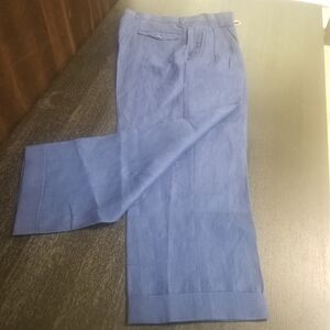 "New" Veronesi Men's Blue 100% Linen Pants